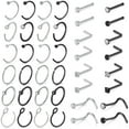 thumbnail image 2 of Wentin Nose Jewelry Clearance! 18g Nose Rings Hoops L Shape Nose Ring Set For Women, 2 of 4