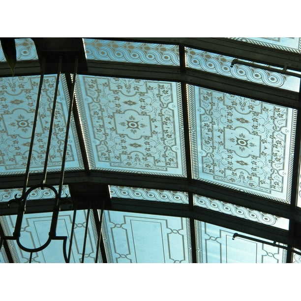 Peel n Stick Poster  of Close Up Ceiling  Stain Glass 