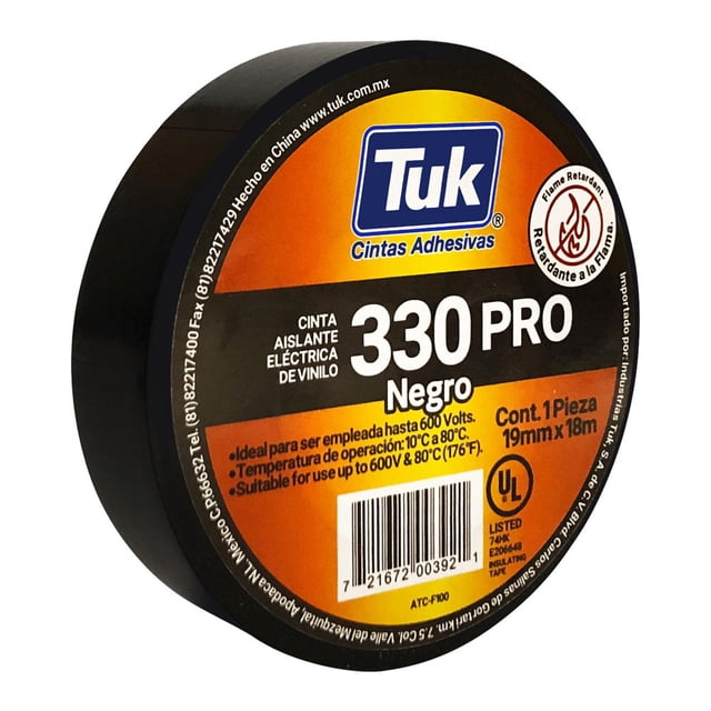 Pack De 3 Cinta Eléctrica Negra Tuk 19Mmx18M