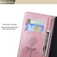 thumbnail image 3 of for Samsung Galaxy A53 5G (Not 4G) Wallet Case for Women, Rose Flower Cover with Credit Card Holder Cash Pockets [Wrist Strap] Flip Phone Case for Samsung Galaxy A53 5G RS Pink, 3 of 4