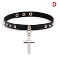 thumbnail image 2 of Boucles d'Oreilles Gothiques Punk Choker PU Cuir Collier Collier Déclaration Bijoux, 2 of 6