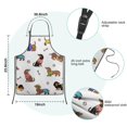 thumbnail image 7 of Dachshund Footprint Bone Kids Aprons for Girls and Boys,Adjustable Neck Strap Toddler Aprons for Kids Cooking Baking, 7 of 7