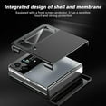 thumbnail image 2 of Magnetic for Samsung Galaxy Z Flip 4 Case with Ring Holder, [Hinge Protection] Built in Screen Protector & Camera Protection Slim Thin Hard PC Kickstand Shockproof Protective Case, Black, 2 of 14