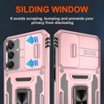 thumbnail image 4 of for Samsung Galaxy A25 5G Case with [2 Pack] HD Screen Protector with Slide Camera Cover, 360° Rotation Ring Kickstand [ Grade] Shockproof Protective Case for Galaxy A25 5G 2024, Rose Gold, 4 of 7