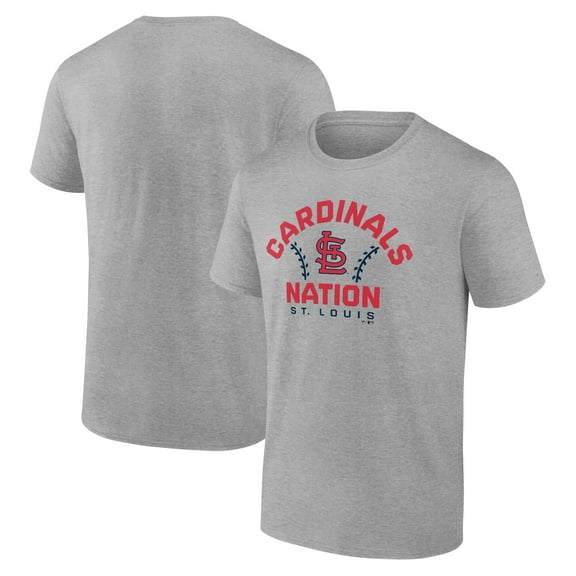 Men's Heather Gray St. Louis Cardinals Team Go For Two T-Shirt
