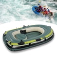thumbnail image 4 of Bote Inflable, Canoa Inflable Resistente A La Presión Verde PVC Para El Lago, 4 of 7