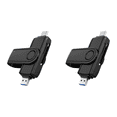 thumbnail image 1 of Lector Tarjetas Micro SD/TF Tipo C A Adaptador USB 3.0 OTG para Android IPhone MacBook, 1 of 4