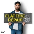 thumbnail image 4 of Flat Tire Repair Vinyl Decal 24 Inch x 9 Inch Weatherproof Heavy-Duty Adhesive Backing | Quick Service, Professional Mechanics, Affordable Pricing | Made in USA, 4 of 6