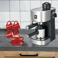 thumbnail image 4 of Bene Casa 9-Piece Red Espresso Demitasse Cup and Saucer Set with Stand, 4 of 7