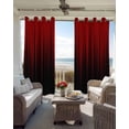 thumbnail image 3 of Dark Red Black Ombre Blackout Curtains for Bedroom, Thermal Insulated Drapes, Modern Abstract Art Striped Gradient Black Out Curtains 63 Inch Long Room Darkening Kitchen Curtains 42"x63" 2 Panels, 3 of 8