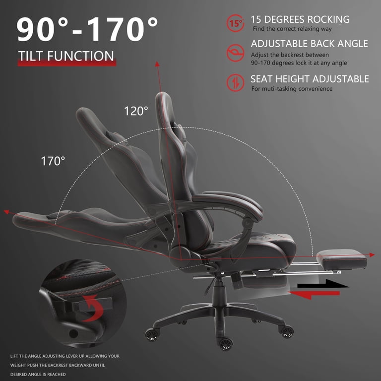 Dowinx Gamingstoel, ergonomische gamingstoel van PU-leer met