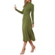 thumbnail image 4 of VESTIDO SUÉTER DE MUJER INSPIRE CHIC CUELLO ALTO MANGA LARGA ELÁSTICO FLUIDO PUNTO ACANALADO VESTIDO MAXI TAMAÑO S VERDE AGUACATE, 4 of 6