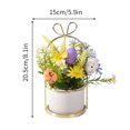 thumbnail image 3 of Holiday Saving WIZUTIZ Spring Easter Small Potted Plants Simulation Plants Fake Flowers Decorative Ornaments Home Living Room Desktop Bonsai Multicolor, 3 of 5