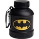 thumbnail image 1 of Smartshake Justice League Whey2Go Batman Contenedor de almacenamiento de proteína en polvo 50 g - Embudo de botella agitadora sin BPA para proteína de suero en polvo + batidos de proteínas 110 ml, DC, 1 of 5