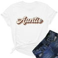 thumbnail image 3 of Auntie T Shirt Women Cute Heart Print Aunt Tops Tees Casual Short Sleeve Vacation Shirts Tops Blank Athletic Shirts Women S T Shirts Long Sleeve Shirts Tall Shirts Women Tech Stretch Striped Short, 3 of 3
