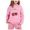 1#Pink, variant on Byoo Big Girl's Outfits Cherry Print Long Sleeve Hoodie Sweatpants Kids Sweatsuit