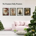 thumbnail image 3 of Hieng Vintage Christmas Tree Wall Art Poster Decor, Candy Cane Painting Pictures Decor Wall Art, Rustic Christmas Decorations for Bedroom Bathroom Living Room Office, Unframedin Set of 4, 3 of 6