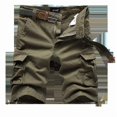 thumbnail image 1 of Men's Cotton Twill Cargo Shorts Classic Relaxed Fit Multi-Pocket Short Pants Casual Military Outdoor Loose Shorts, 1 of 4