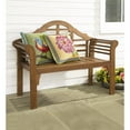 thumbnail image 3 of Evergreen Lutyens Wood Garden Bench - Natural, 3 of 3