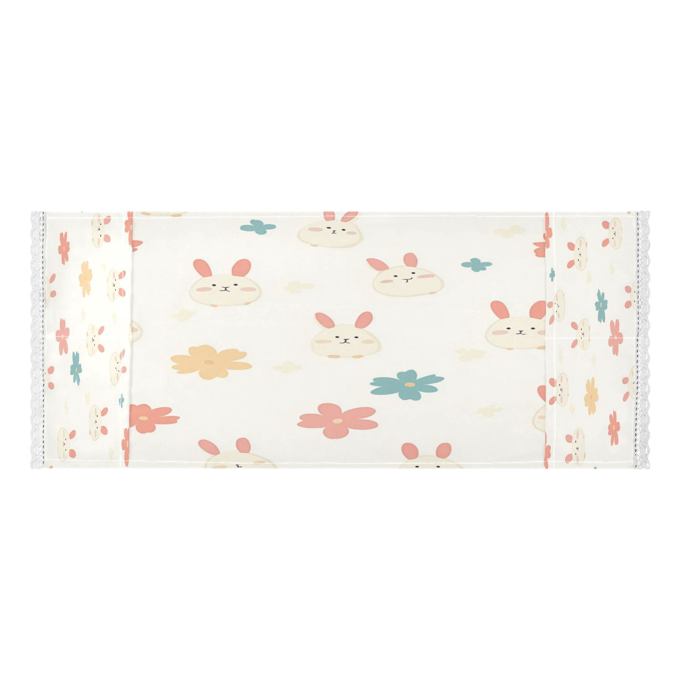 Cute Rabbit PatternWasher and Dryer Covers Dust-Proof and Oil Resistant Fridge Cover with 4 Storage Pockets Washing Machine Top Cover for Laundry Kitchen Home 51.2 x 22 In