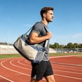 thumbnail image 6 of Byujiro Multifunctional Sports Duffle Bag, Large Capacity Gym Bag with Wet Dry Separation Pocket, Detachable Shoulder Strap Carry Tote, Versatile Handbag for Yoga, Swimming, Fitness Training, 6 of 7