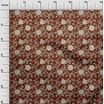 thumbnail image 2 of oneOone Cotton Cambric Maroon Fabric Leaves & Flower Floral Dress Material Fabric Print Fabric By The Yard 56 Inch Wide, 2 of 4