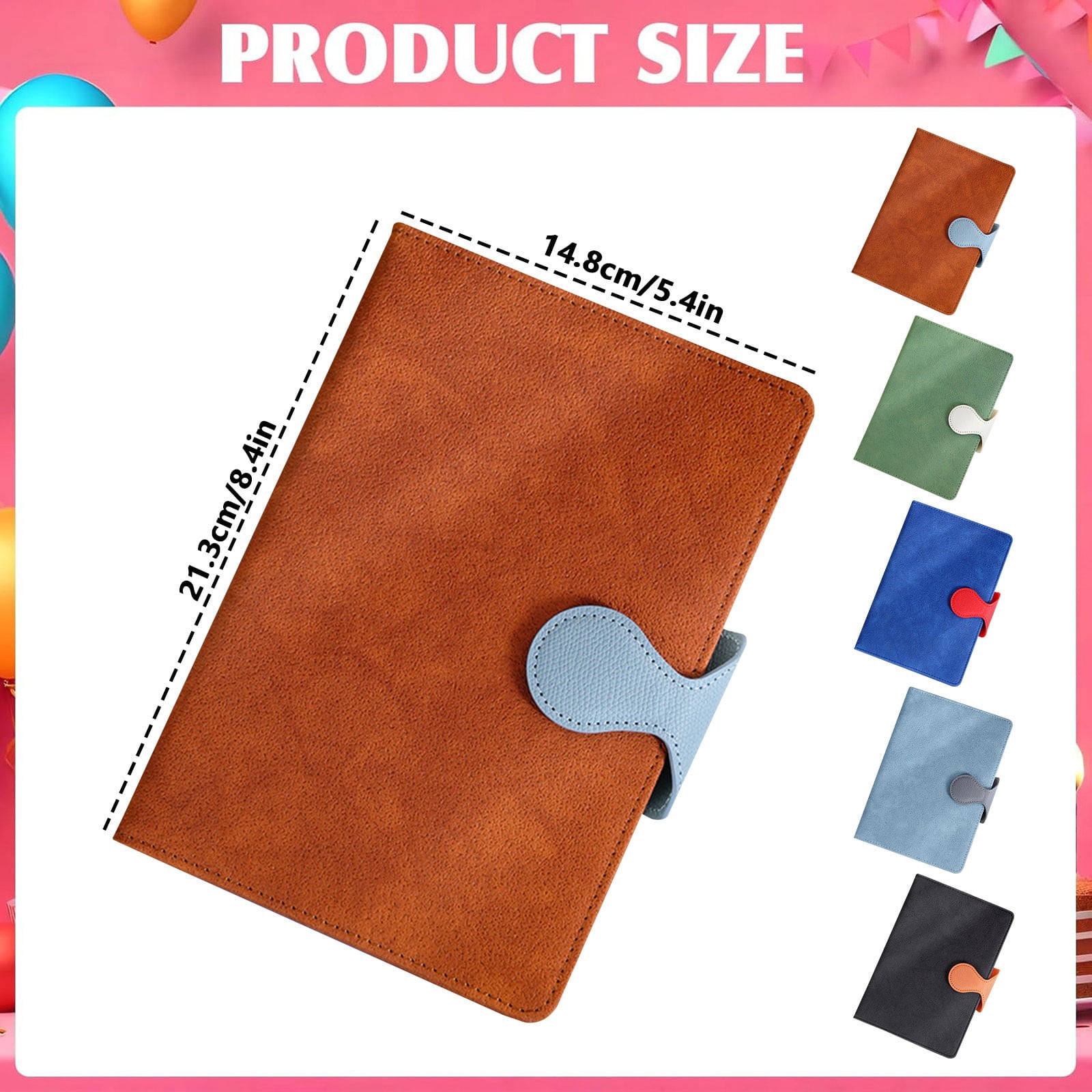 Gnwei A5 Hardcover Lined Journal for Women with Buckle Closure – 100 Sheets Leather Journals for Writing, Business, Work, School, Note Taking – 5.4" x 8.4" Diary Notebook