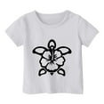 thumbnail image 3 of PMVFHDE Hauts à Manches Courtes Hauts de Sortie Filles Hauts d'Été T-Shirts pour Fille Grande Taille Robe T-Shirt Garçon et Fille Imprimé Col Rond Ample T-Shirt à Manches Courtes Haut Blanc, 3-4 Ans, 3 of 3