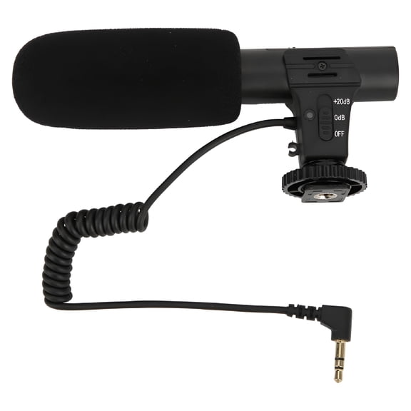 GJX 2026 New Portable Lightweight Strong Compatibility Slr Camera Dv Stereo Microphone for Camcorder for Vlog,Interview,Travel,Event,Studio Interview News Recording