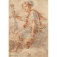 thumbnail image 2 of Domenico Fetti 11x14 Gold Ornate Wood Frame and Double Matted Museum Art Print Titled - David with the Head of Goliath (1620), 2 of 4