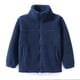 thumbnail image 2 of Gibobby Chamarra de forro polar para niños y niñasNiñas Niños Manga Larga Invierno Color Sólido Caliente Outwear Espesar Chaqueta Abrigo(Marina, 3-4 Años), 2 of 4