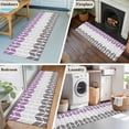 thumbnail image 6 of Area Rug 2x6ft Geometric Chevron Purple Carpets Indoor Floor Area Mat Washable Entrance Mat Rugs for Living Room Dining Room Kitchen Bedroom, White Stripes Sofa Throw Carpet, 6 of 9
