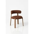 thumbnail image 2 of Upholstered Curved Back Wood-look Metal Frame 2pc Dining Chairs, 2 of 7