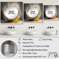 thumbnail image 4 of Designart "Divine Dance of Deity 3D Undulation Sphere" Abstract Fractal Square Mirror Wall Decor Modern - Large Gold Square Bathroom Mirror - Square Printed Wall Mirror Art, 4 of 5