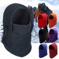 thumbnail image 3 of Gorro cálido de moda para invierno para hombre y mujer, impermeable, térmico, de forro polar, pasamontañas, con capucha, para calentar el cuello, para senderismo, bufandas y sombreros., 3 of 5
