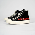 thumbnail image 1 of 1970S Play Canva Shoes Zapatos planos altos y bajos en forma de corazón para hombres y mujeres Botas de motocicleta China continental NoEnName_Null, 1 of 4