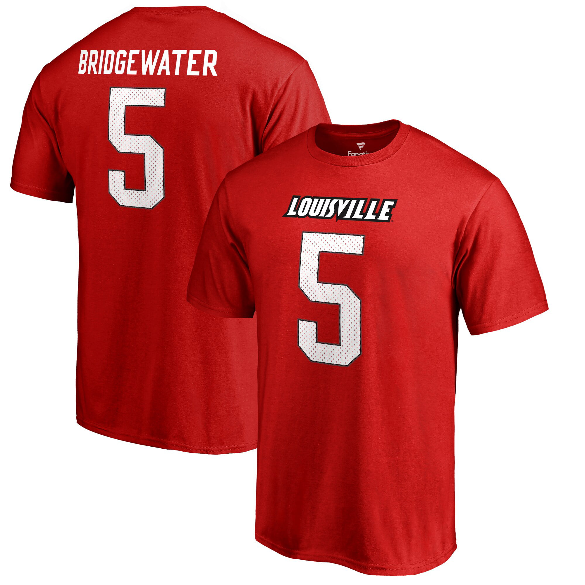 Louisville Cardinals Throwback T-shirt TEDDY BRIDGEWATER football red 2XL 