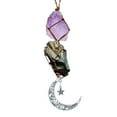 thumbnail image 2 of YOHAVEN Natural Amethyst Crystal Hanging Star Ornament Car Pendant Rainbow Sun Catcher Energy Decor for Home Office Garden Window Display, 2 of 2