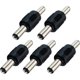 thumbnail image 1 of Adaptador de corriente CC de 5,5 mm x 2,1 mm, conector macho a macho de CC de 2,1 mm x 5,5 mm, para cámara CCTV, luz LED, miniventilador (paquete de 5/macho), 1 of 5