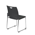 thumbnail image 2 of Straight Leg Plastic Stacking Chair in Black Set of 2, 2 of 4