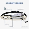 thumbnail image 7 of WATERFLY Unisex Adjustable Non-Slip Jogging Exercise Fitness Nylon Running Waist Belt,Beige, 7 of 7