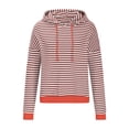 thumbnail image 5 of XuJwPNcy Sweater Hoodies for Women Casual Loose Striped Pullover Sweaters Long Sleeve Drawstring Fall Outfit, 5 of 7
