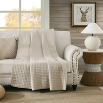 100% Cotton Quilted Throw Decorative Throw Blanket Quilt 50"x60"