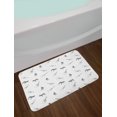 thumbnail image 2 of Animal Bath Mat, African Jungle Related Isolated Pattern of Adult Zebra Giraffe and Their Cubs, Plush Bathroom Decor Mat with Non Slip Backing, 29.5" X 17.5", Grey and White, by Ambesonne, 2 of 2