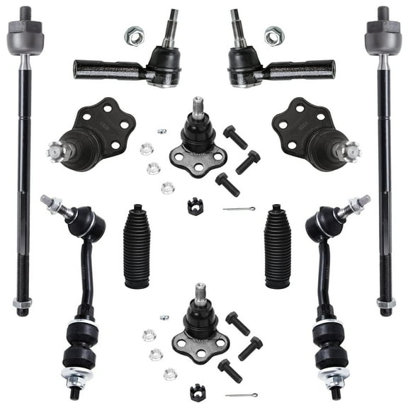 Detroit Axle - 2WD Front Ball Joints Tie Rods Sway Bars Replacement for 2000-2004 Dodge Dakota & 2000-2003 Durango