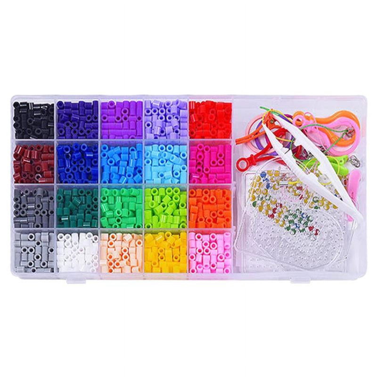 Fuse Beads Kits - Crafting Melting Bead - 5 mm Pegboards - Beads for Kids Crafts. - 20 Colors 2000PCS