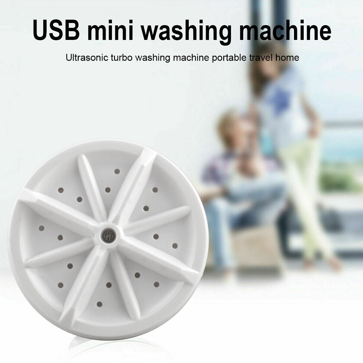 Mini Washing Machine Ultrasonic Turbine Laundry Washer Portable Travel Home