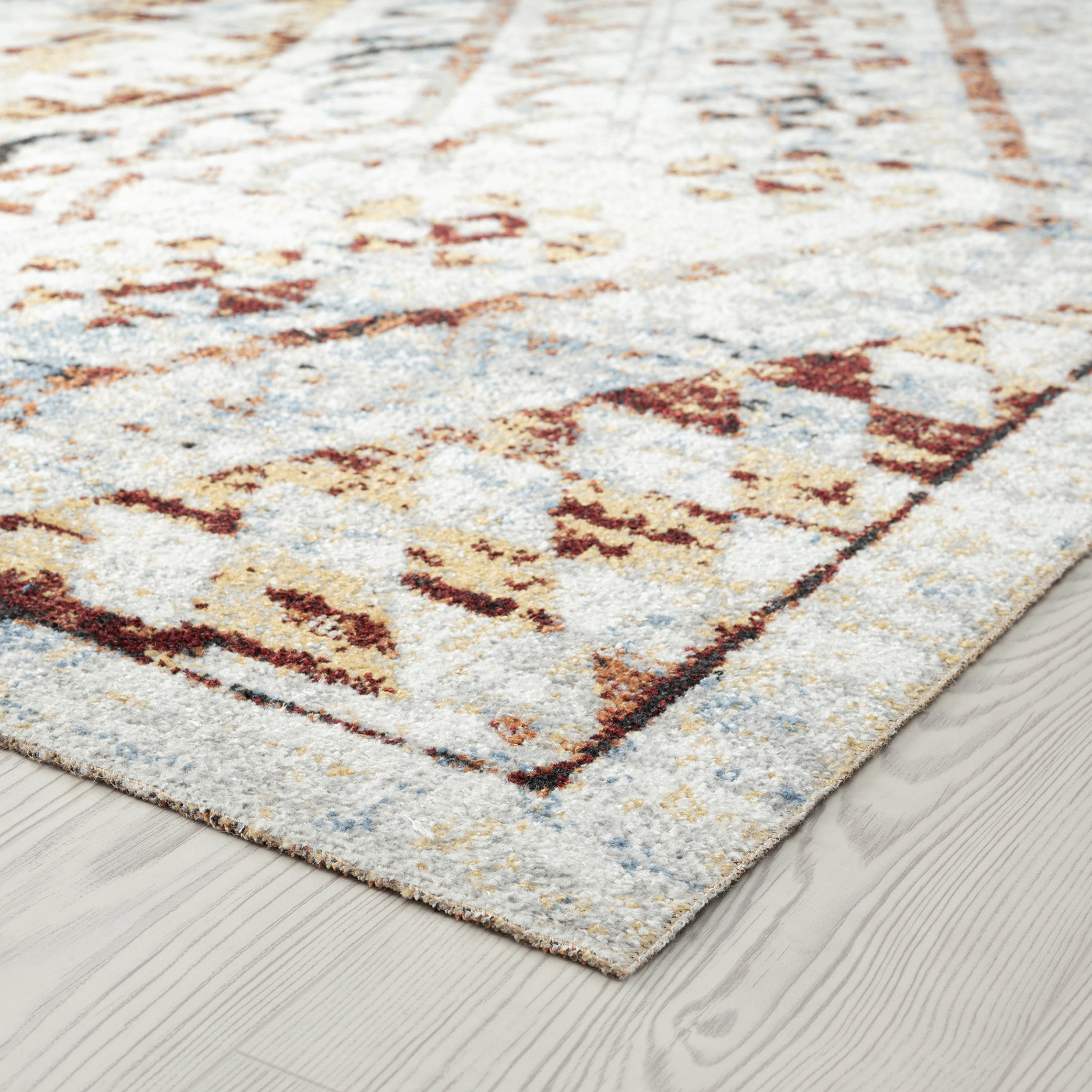 Contemporary 2x3 Area Rug (2' x 3') Diamond Rust, Rust Indoor Scatter Easy to Clean