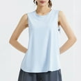 thumbnail image 2 of WCMZJ Women's Sleeveless Workout Tops Breathable Lightweight Active Tennis Yoga Shirts Athletic Running Tank Tops for Women Light Blue M, 2 of 6