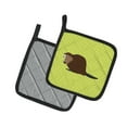 thumbnail image 2 of Caroline's Treasures Eurasian Beaver Green Pair of Pot Holders, 2 of 3